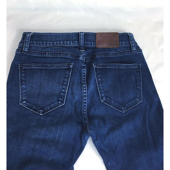 Madewell Skinny Jeans Dark Wash Zip Cuffs Size 25 - Picture 4 of 9